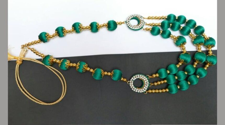 Three layered silk thread step necklace model 128 – Review