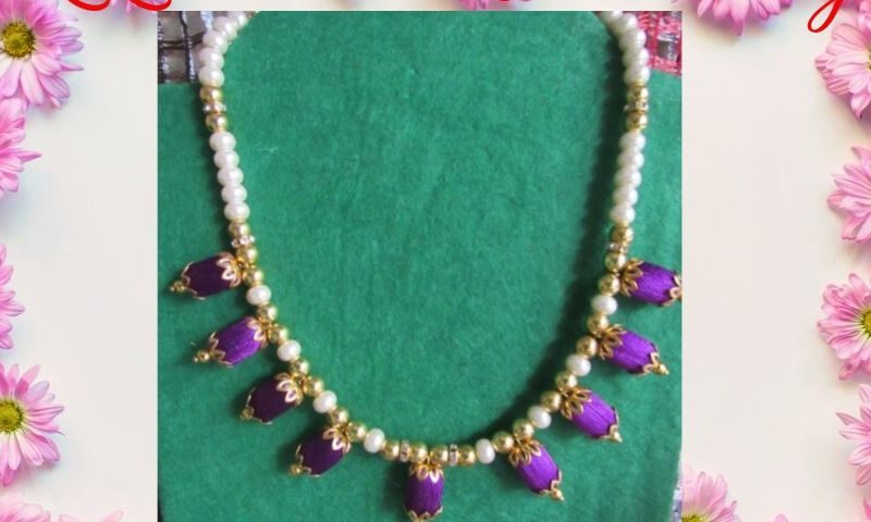 Silk thread and Beaded Necklace SBN:151
