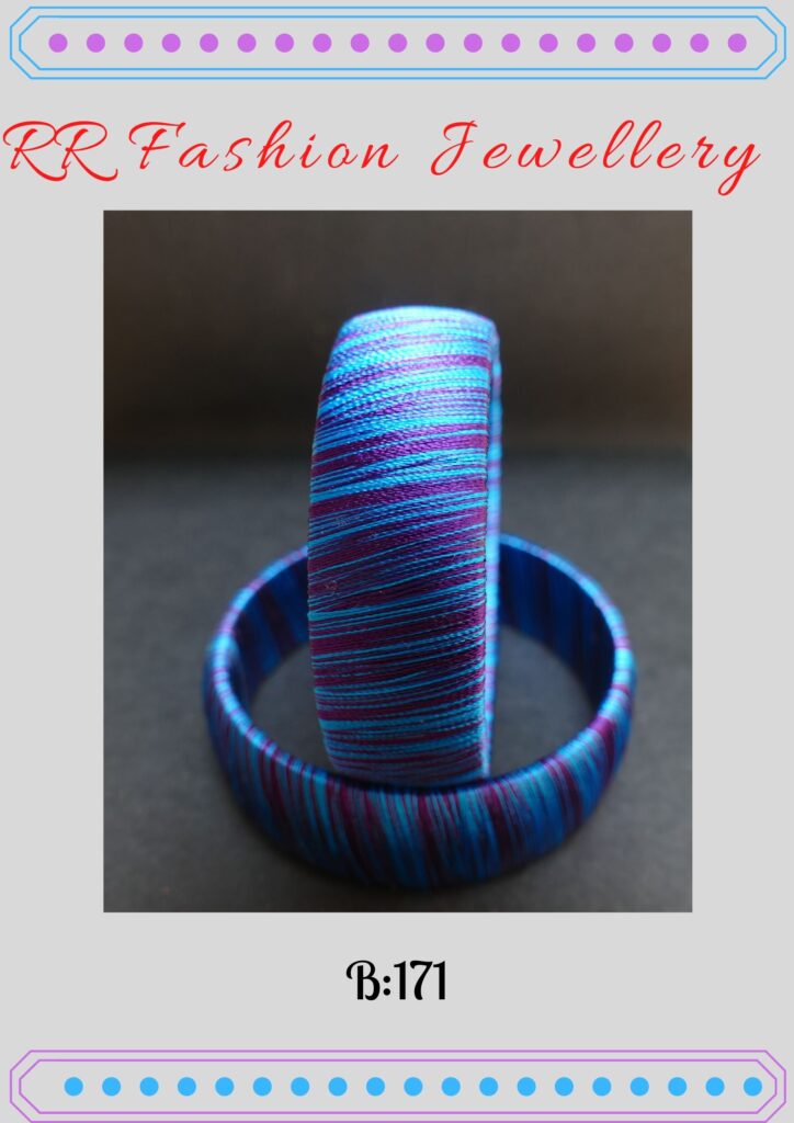 Zig zag silk sale thread bangles